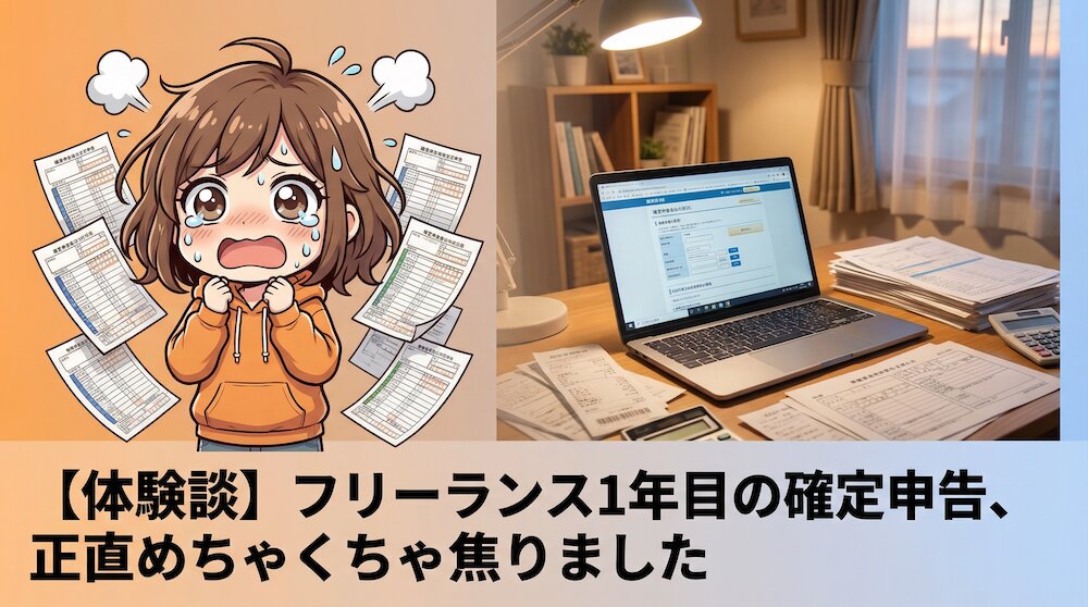 【体験談】フリーランス1年目の確定申告、正直めちゃくちゃ焦りました