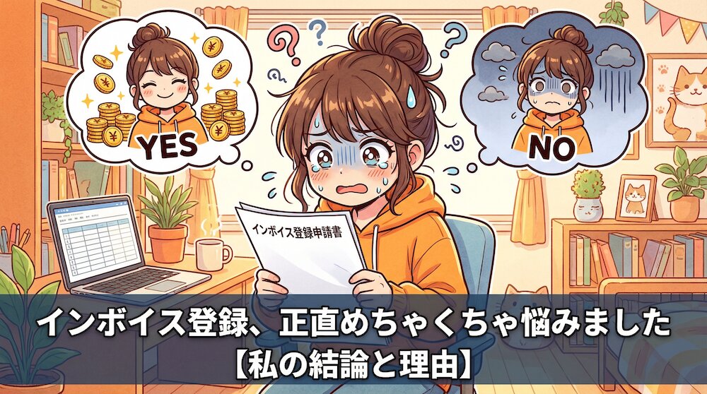 インボイス登録、正直めちゃくちゃ悩みました【私の結論と理由】