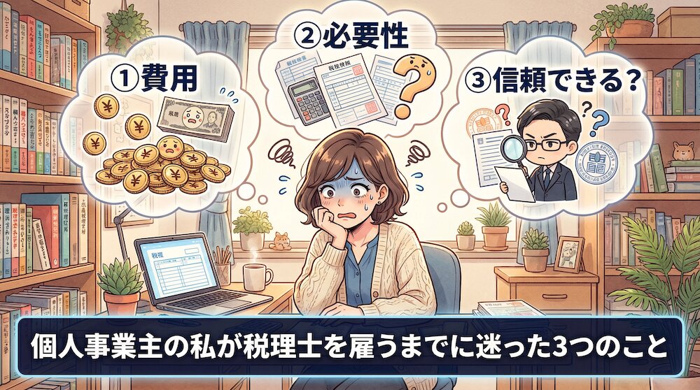 個人事業主の私が税理士を雇うまでに迷った3つのこと